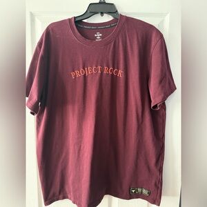Men’s Under Armour Project Rock Burgundy Tee